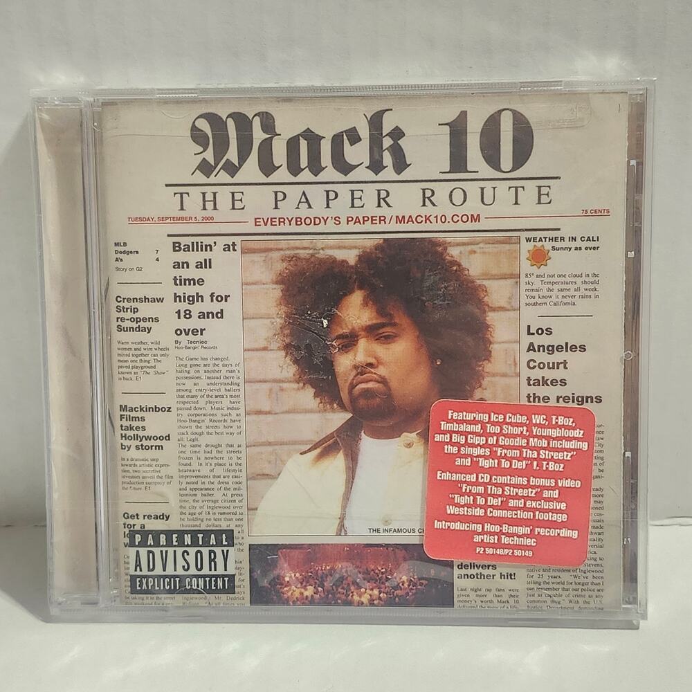Mack 10 The Paper Route CD 2000 Factory Sealed Priority Records Hip Hop